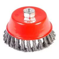 Щетка торцевая из плетеной проволоки Mastertool 19-7012 D125 М                                      