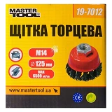Щетка торцевая из плетеной проволоки Mastertool 19-7012 D125 М                                      