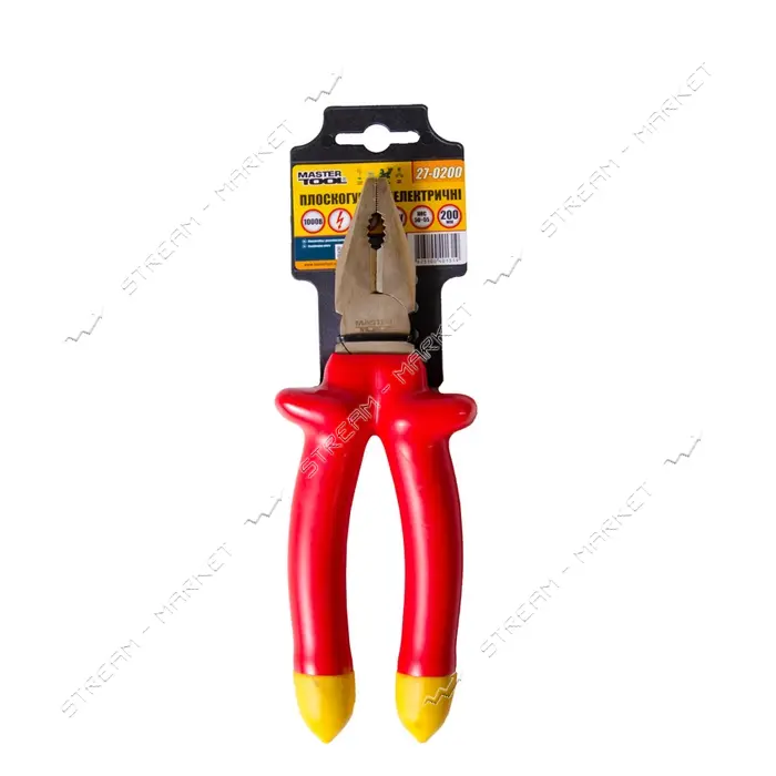Плоскогубцы MasterTool 27-0200 200мм диэлектрические хром-ванадий CrV6150 HRC 50 55                 