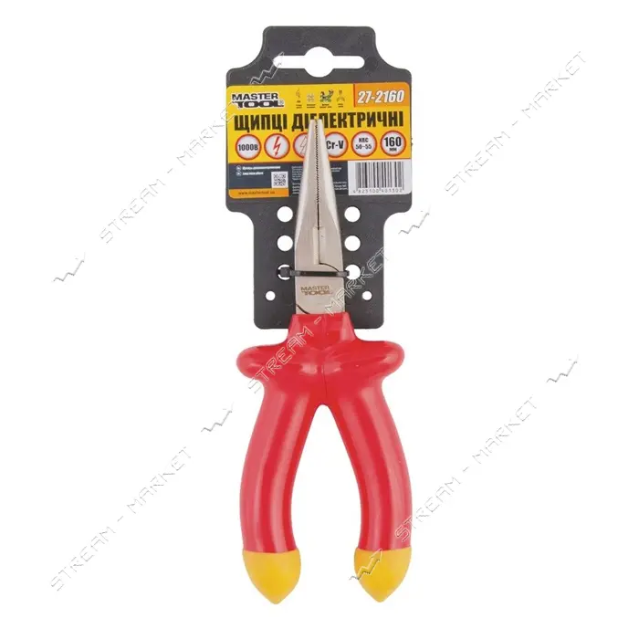Щипцы прямые MasterTool 27-2160 160мм С50 фосфатированные HRC 55 65                                 