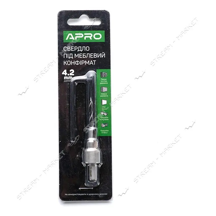 Сверло конфирматное Apro 830298 4.2мм