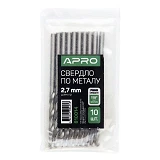 Сверло по металлу Apro 810014 Р6М5 2.7мм