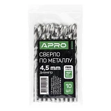 Сверло по металлу Apro 810030 Р6М5 4.5мм                                                            