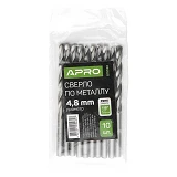 Сверло по металлу Apro 810032 Р6М5 4.8мм