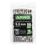 Сверло по металлу Apro 810037 Р6М5 5.5мм