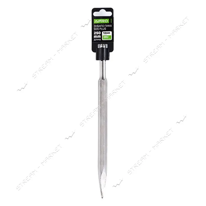 Зубило пика Apro 819066 SDS plus 14х250 мм                                                          