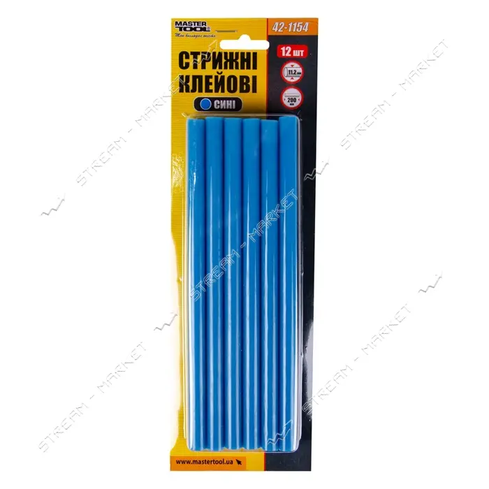 Стержни клеевые Master-Tool 42-1154 11.2x200мм 12шт синие                                           
