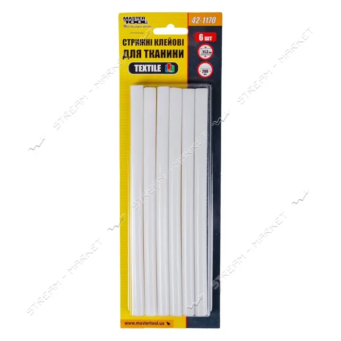Стержни клеевые Master-Tool 42-1170 11.2x200мм 6шт для ткани TEXTILE
