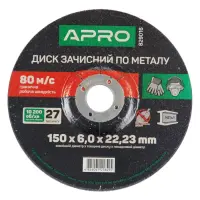 Диск зачистной по металлу Apro 829016 150х6мм                                                       