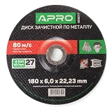 Диск зачистной по металлу Apro 829017 180х6мм                                                       