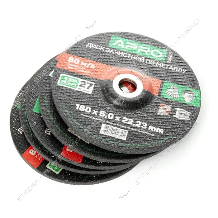 Диск зачистной по металлу Apro 829017 180х6мм                                                       