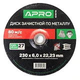 Диск зачистной по металлу Apro 829018 230х6мм                                                       