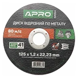 Диск отрезной по металлу Apro 829004 125х1.2мм