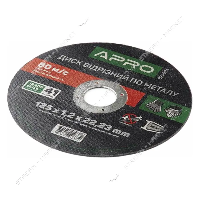 Диск отрезной по металлу Apro 829004 125х1.2мм