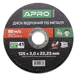 Диск отрезной по металлу Apro 829006 125х2.0мм                                                      