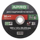 Диск отрезной по металлу Apro 829007 150х1.6мм