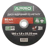 Диск отрезной по металлу Apro 829009 180х1.6мм                                                      