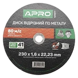 Диск отрезной по металлу Apro 829011 230х1.6мм                                                      