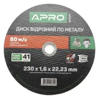 Диск отрезной по металлу Apro 829011 230х1.6мм                                                      