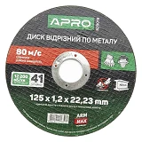 Диск отрезной по металлу Apro 829019 Профи 125х1.2мм зеленый
