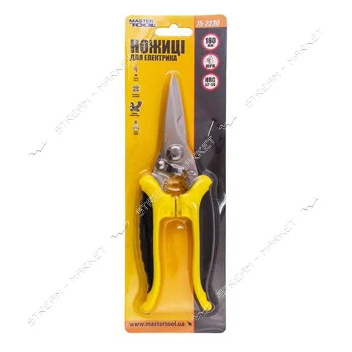 Ножницы универсальные для электрика Master-Tool 75-2230 180мм