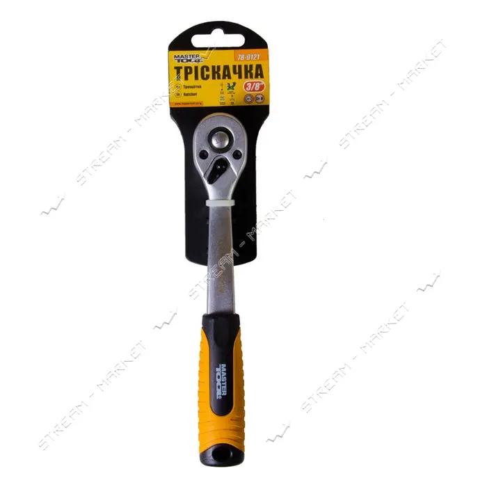 Трещотка Master-Tool 78-0121 3/8" 72Т гнутая                                                        