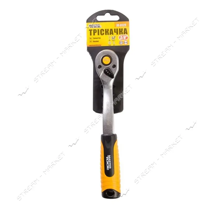 Трещотка Master-Tool 78-0129 3/8" 90Т
