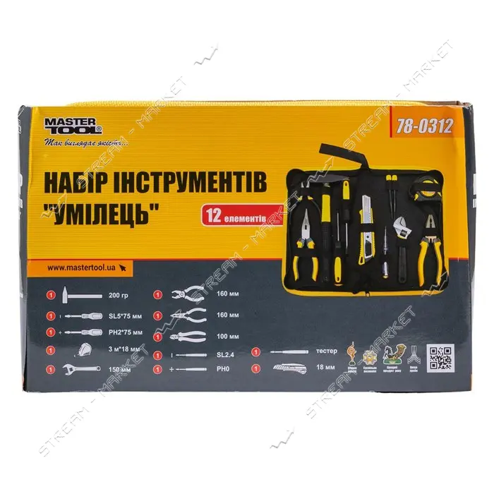 Набор инструмента Master-Tool 78-0312 Умелец 12 элементов                                           
