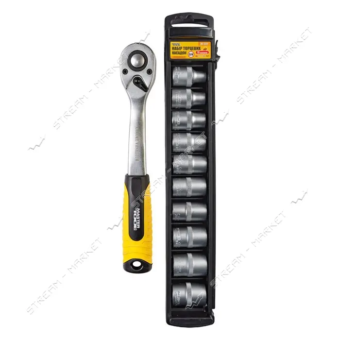 Набор насадок торцевых Master-Tool 78-1311 CRV 1/2" 8-19мм трещотка 72Т 11шт                        