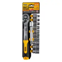 Набор насадок торцевых Master-Tool 78-1312 CRV 1/2" 8-19мм удлинитель 125мм трещотка 72Т 12шт