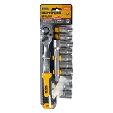Набор насадок торцевых Master-Tool 78-1312 CRV 1/2" 8-19мм удлинитель 125мм трещотка 72Т 12шт