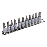 Набор насадок отверточных Master-Tool 78-1401 CRV 1/4" PH1 2 3 PZ1 2 3 H3 4 5 6 7 11шт