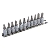 Набор насадок отверточных Master-Tool 78-1401 CRV 1/4" PH1 2 3 PZ1 2 3 H3 4 5 6 7 11шт              