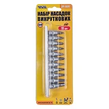 Набор насадок отверточных Master-Tool 78-1401 CRV 1/4" PH1 2 3 PZ1 2 3 H3 4 5 6 7 11шт