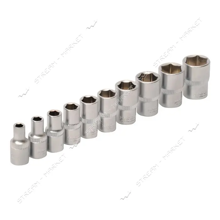 Набор насадок торцевых Master-Tool 78-1410 CRV 1/4" 4 5 6 7 8 9 10 11 12 13 10шт                    