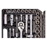 Набор ключей и насадок торцевых Master-Tool 78-5094 CV 1/4" и 1/2"  94шт                            