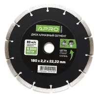 Круг по бетону Apro 830010 Сегмент 180х2.2мм 22-24%                                                 
