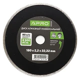 Круг по бетону Apro 830021 Сплошной 180х2.1мм 22-24%                                                