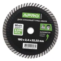 Круг по бетону Apro 830044 Круг по бетону Турбо-Волна 180х2.4мм 22-24%                              