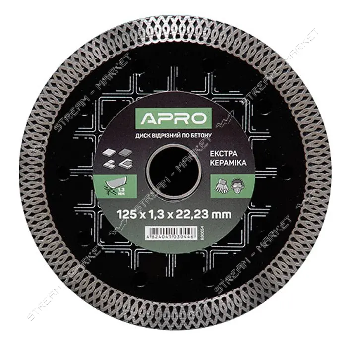 Диск по бетону Apro 830054 Керамика Экстра 125х1.3х22.2мм 22-24%                                    