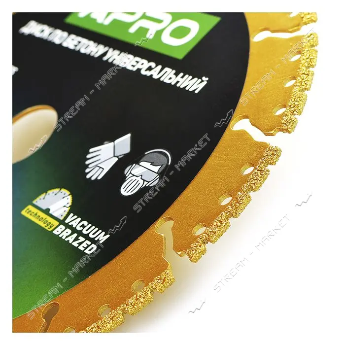 Диск по бетону Apro Pro 830741 универсальный перфорированный сегмент 180х22.2х2.4мм