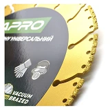 Диск по бетону Apro Pro 830742 универсальный перфорированный сегмент 230х22.2х2.4мм                 