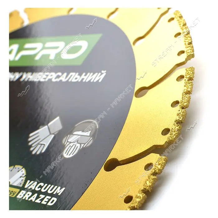 Диск по бетону Apro Pro 830742 универсальный перфорированный сегмент 230х22.2х2.4мм                 