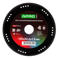 Диск алмазный по металлу Apro 830076 125х1.3х22.2                                                   