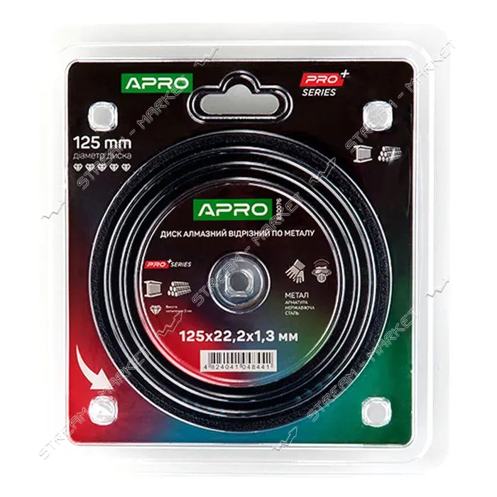 Диск алмазный по металлу Apro 830076 125х1.3х22.2                                                   