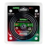 Диск отрезной по дереву Apro 830078 с вольфрамовой крошкой 125х1.3х22.2мм                           