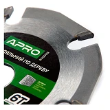 Диск пильный по дереву Apro 830099 с твердосплавными напайками 125х22.2мм 6Т