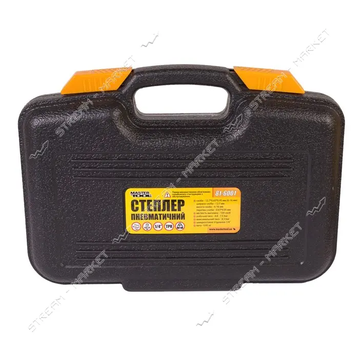 Степлер пневматический под скобу Master-Tool 81-6001 12.7x0.65x0.95мм 6-16мм