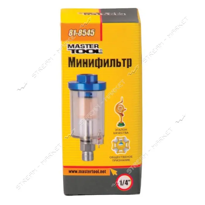 Минифильтр стеклянный для краскопульта Master-Tool 81-8545 1/4"