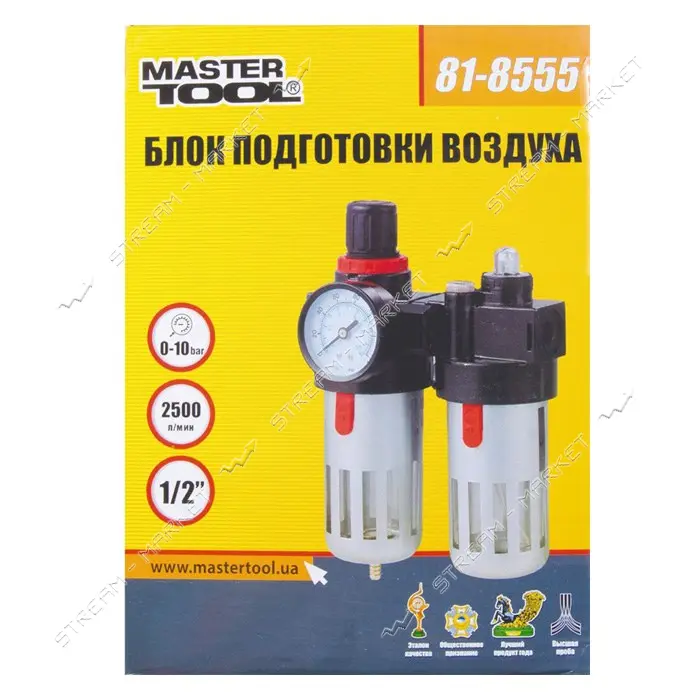 Воздушный фильтр редуктор смаз.устройство Master-Tool 81-8555 мет. 1/2"                             